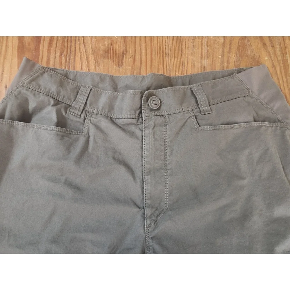 The North‎ Face Mens Stretch Cotton Shorts Sz Large Brown Zip Pocket Gorpcore
